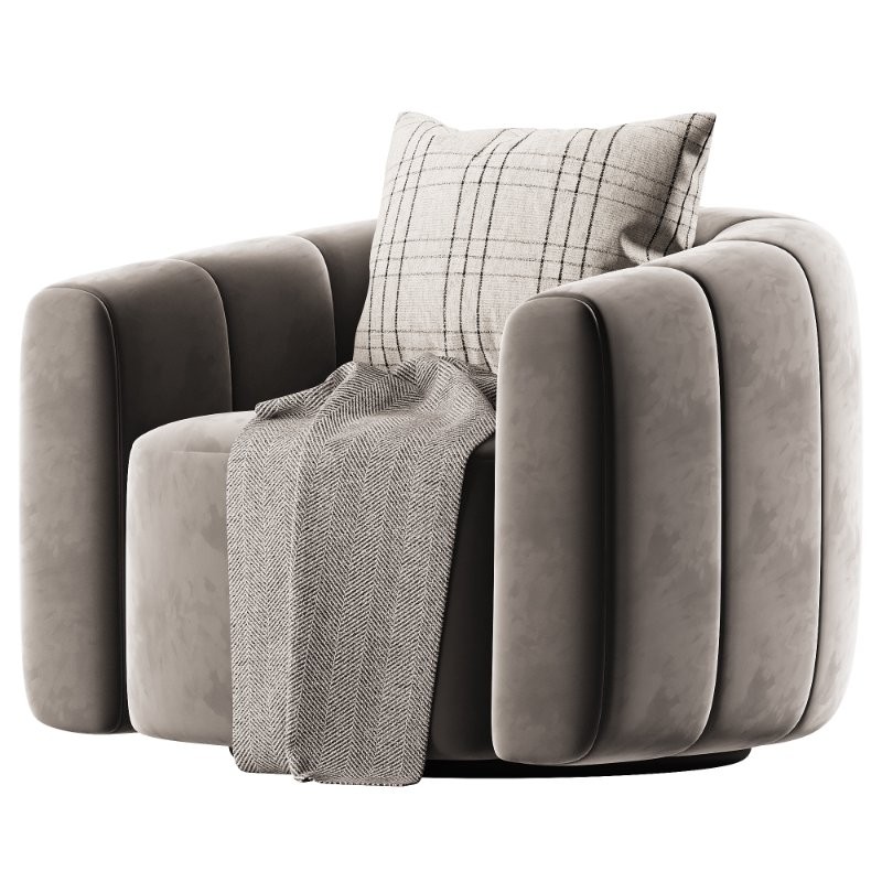 Green Velvet Swivel Chair - Image 2