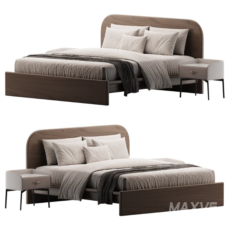 Solid oak bed - Image 1