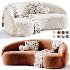 Boucle Curved Sofa - Thumbnail 4