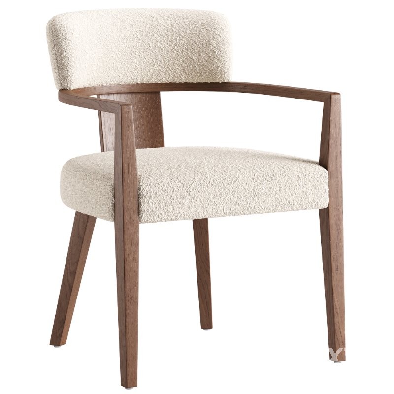 Lila Soft Beige Fabric Dining Chair - Image 2