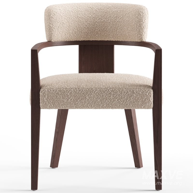 Lila Soft Beige Fabric Dining Chair - Image 3