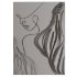 Modern Wall Art Abstract Woman Face Line Sculpture - Thumbnail 1