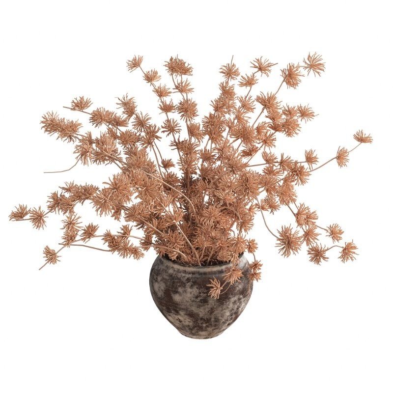 Faux Autumn Branches Rustic Ceramic Vase - Image 4