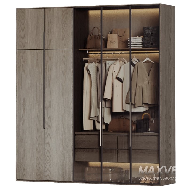 Contemporary Wardrobe Closet 08 - Image 2
