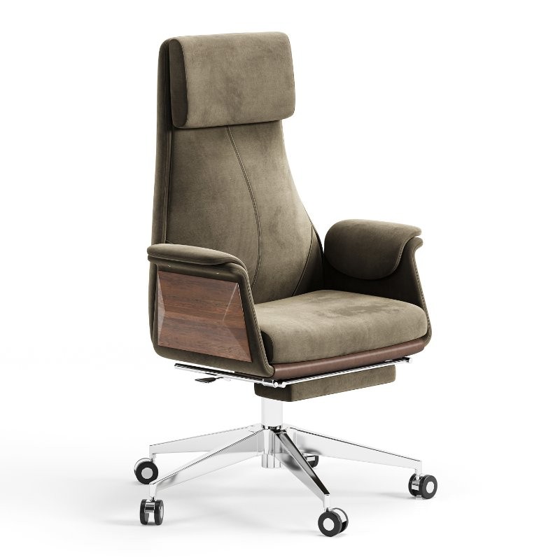 Back Adjustable Swivel Black Executive Chair - Image 1