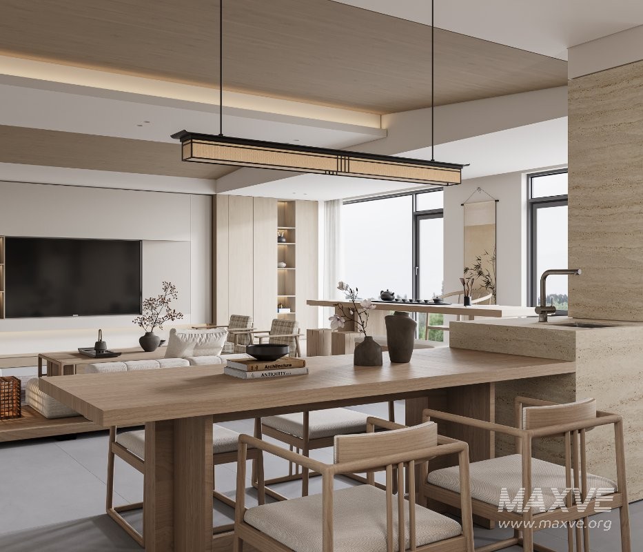 Japanese living room and dining room - Image 6