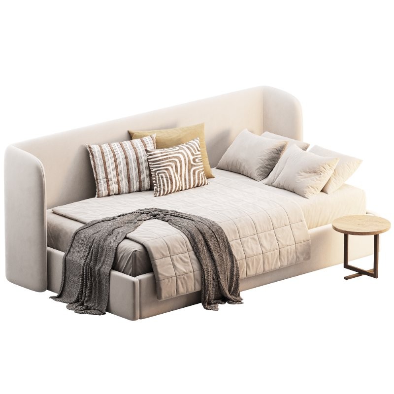 Milton 90 Velvet Silver Childrens Bed - Image 1