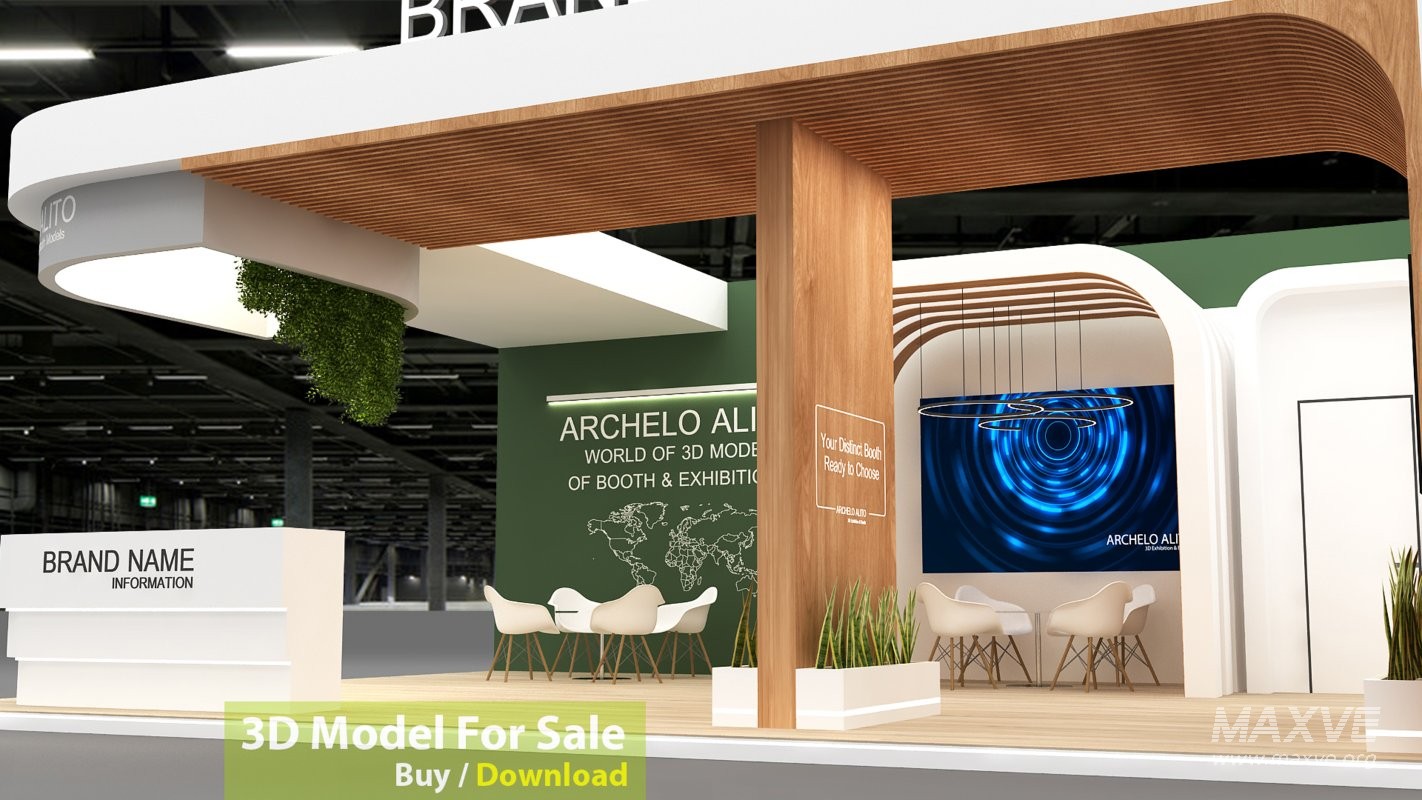 exhibition minimal 3d model - Image 8