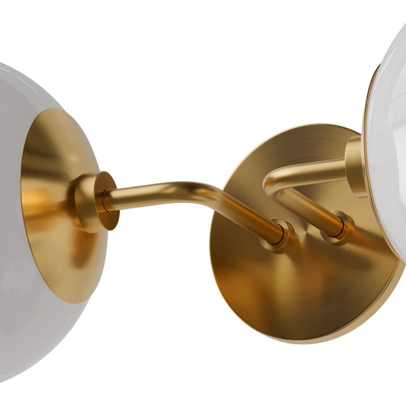 Minimalist Globe Sconce and Xaviero Glass Vanity Light - Image 10