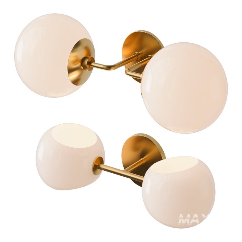 Minimalist Globe Sconce and Xaviero Glass Vanity Light - Image 4