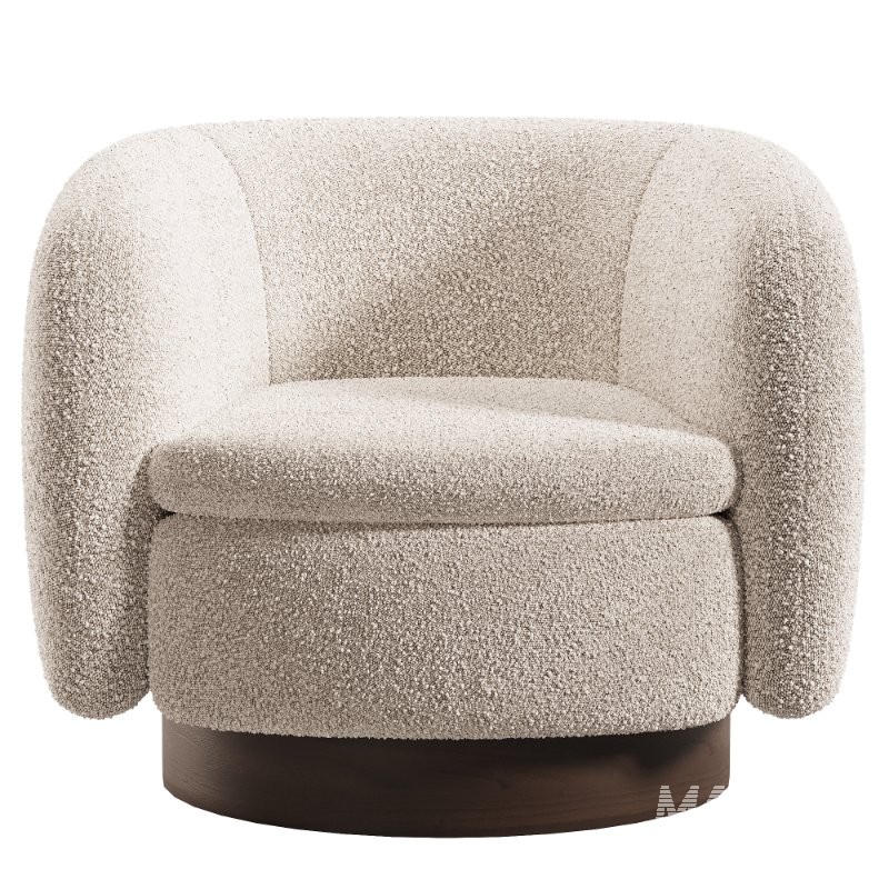 Muir Camel Velvet Swivel Chair - Image 2