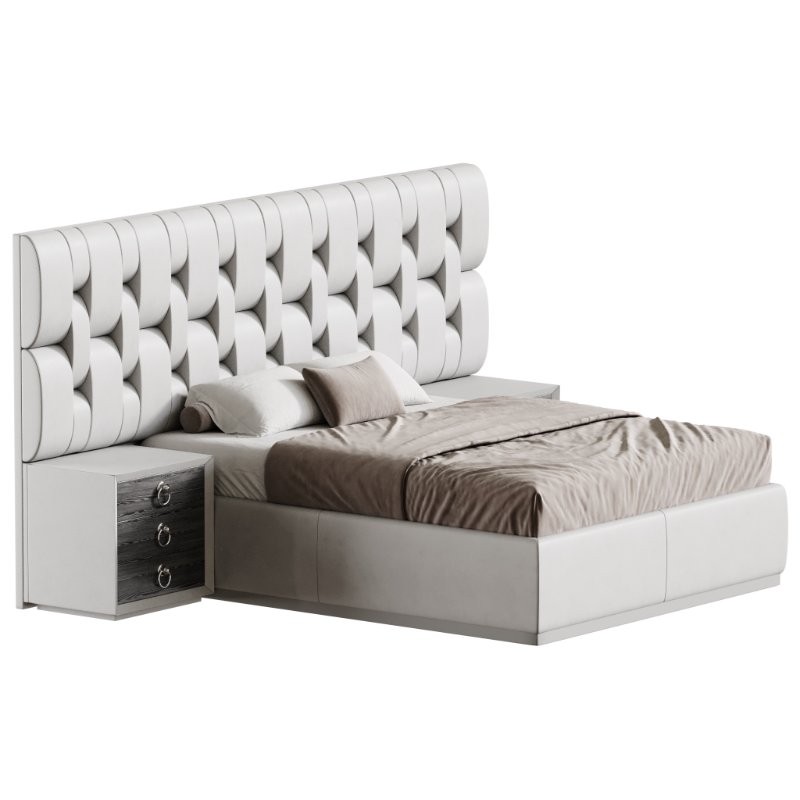Contemporary Black Wood Queen Bed - Image 3