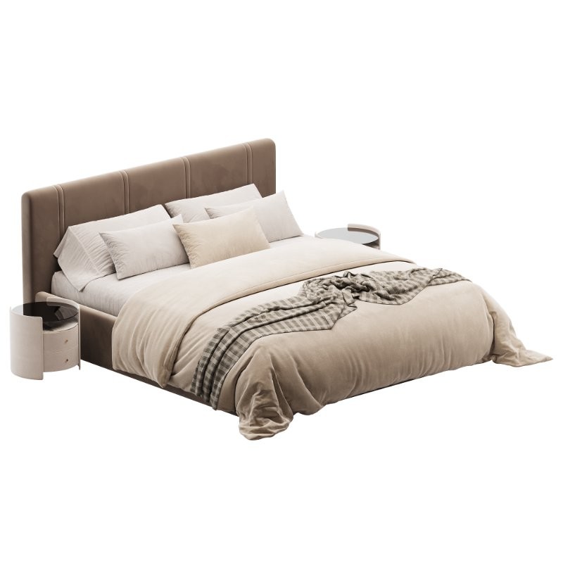 White eco leather bed - Image 2