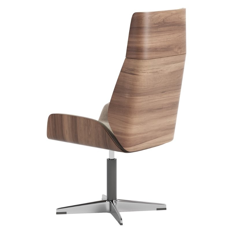 Black Leather Modern Home Office Chair - Image 6