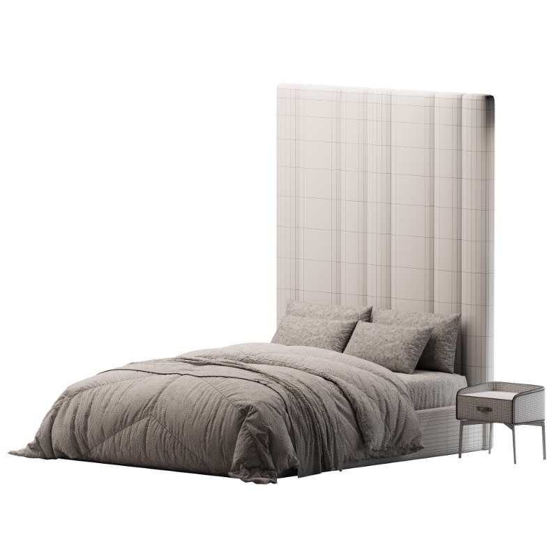 Bed with a high headboard - Image 4