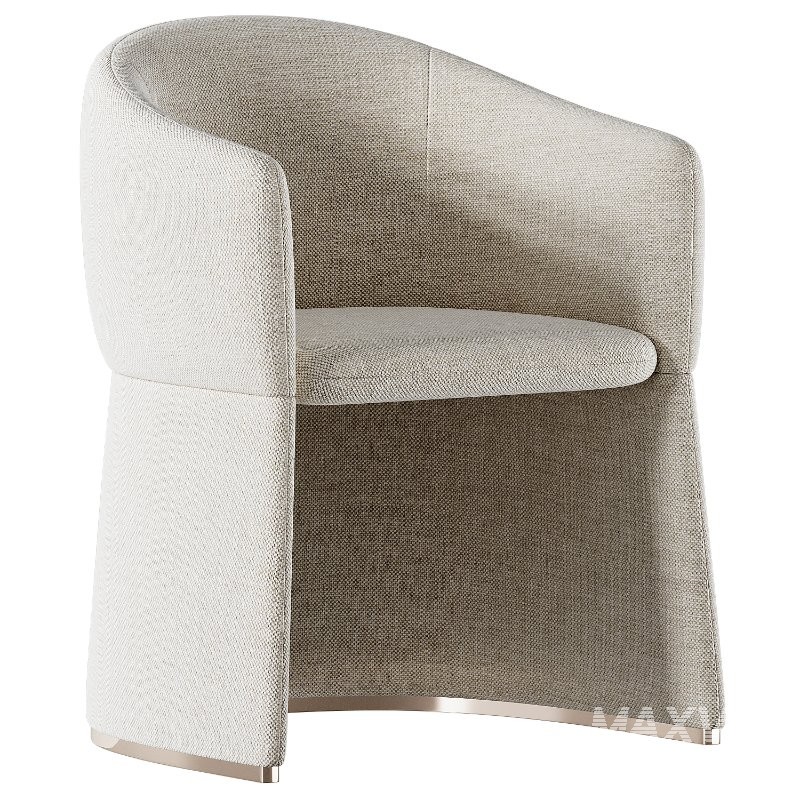 Bosca chair in terracotta chenille fabric - Image 1