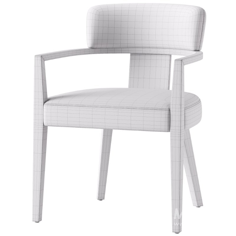 Lila Soft Beige Fabric Dining Chair - Image 7