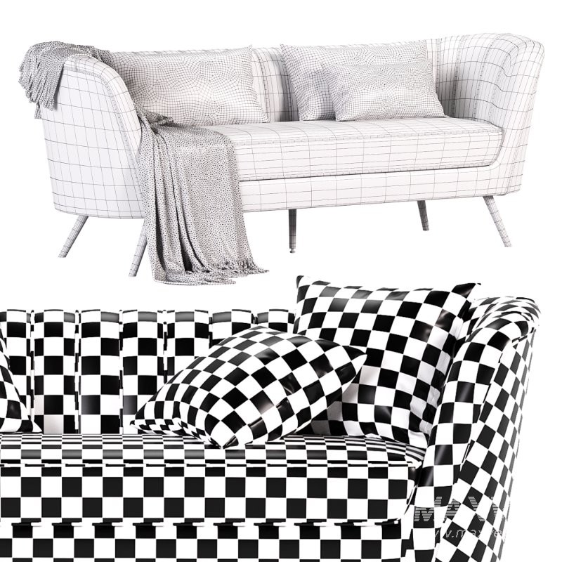 Meridian Furniture Margo Grey Velvet Sofa - Image 3