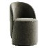 Loreen pouf with a rotating back boucle white - Thumbnail 2