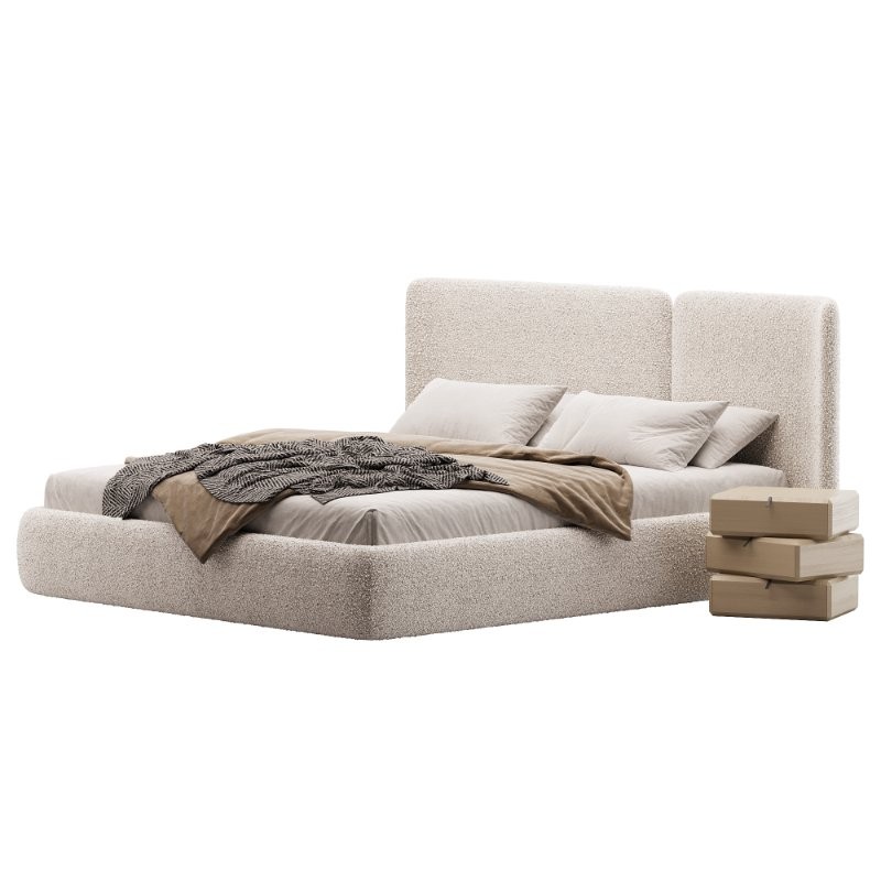 Lit coffre avec sommier relevable Molona - Image 4