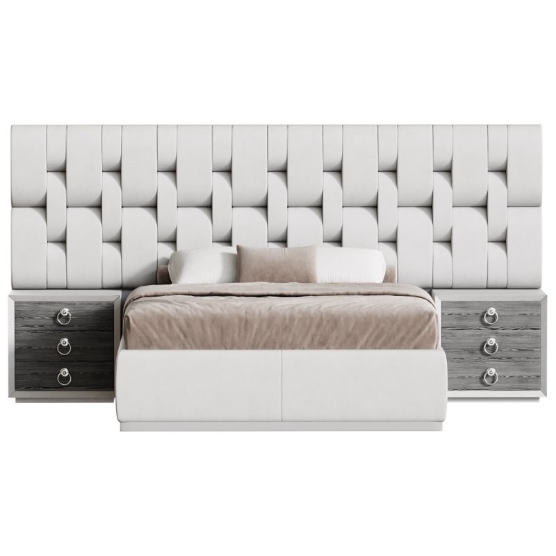 Contemporary Black Wood Queen Bed - Image 4