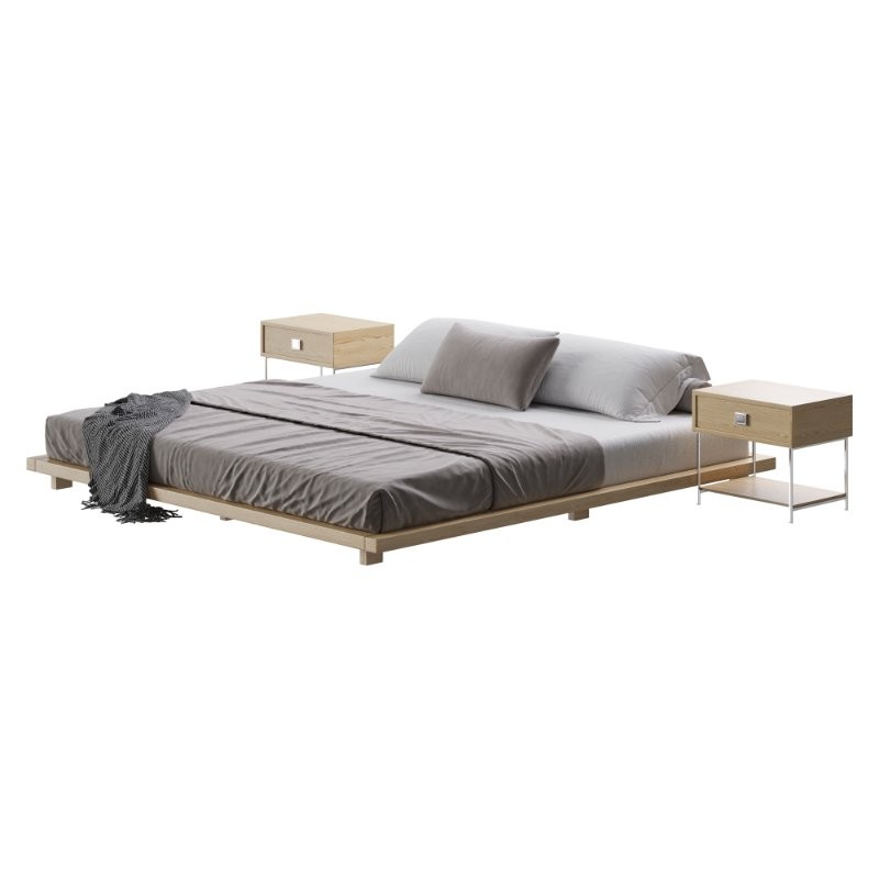 Japanese Style King Low Bed - Image 3