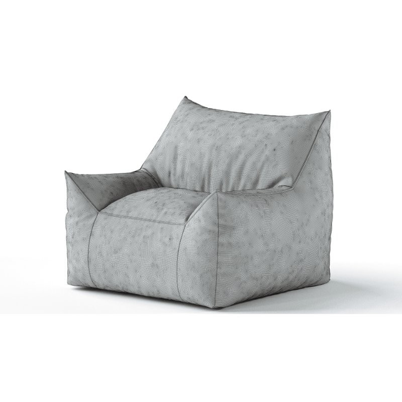 Ehlen Modern Velveteen BeanBag - Image 1