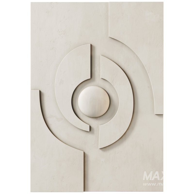 Decorative 3D Art Relief Panel 69 - Image 1