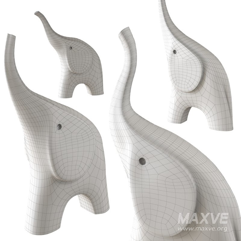 Cute Elephant wooden figurine - Image 4