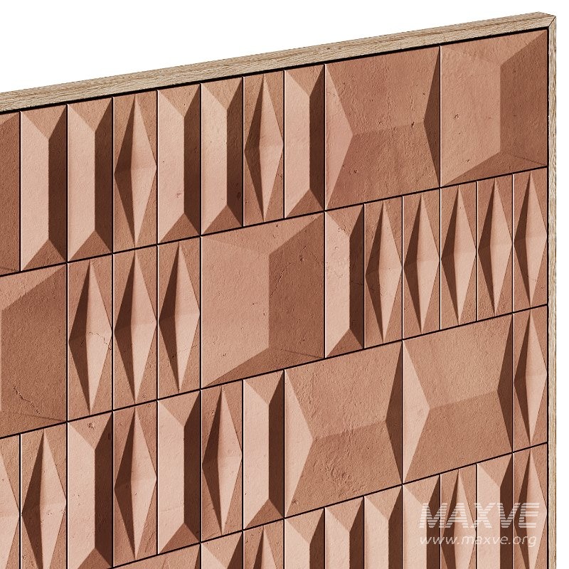 3D Art Relief 205 Terra Cota Tiles Panel by Theiatiles - Image 4