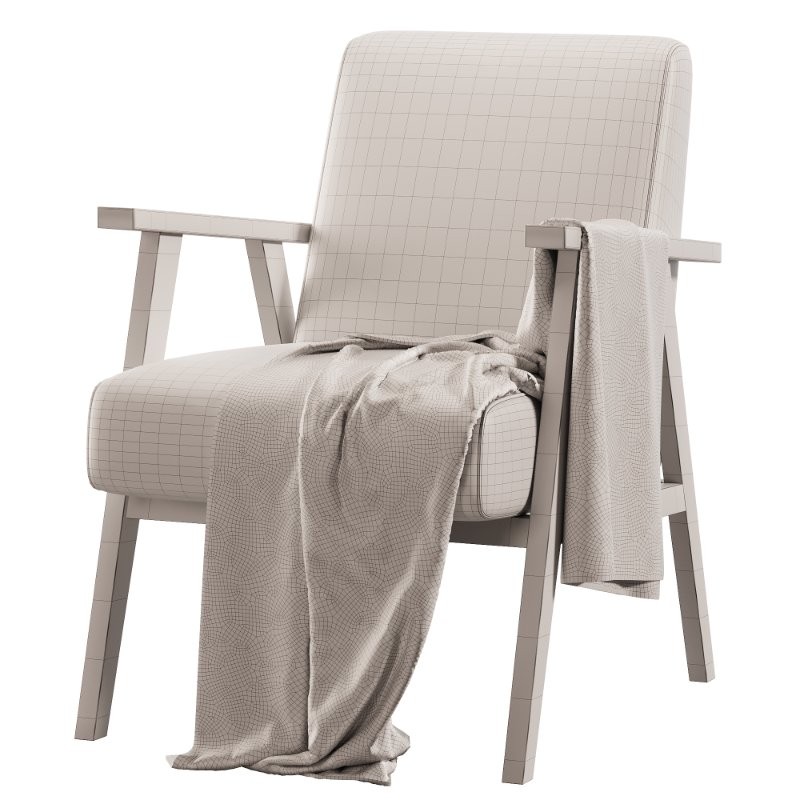 Ebbe Ecru Linen Armchair - Image 5