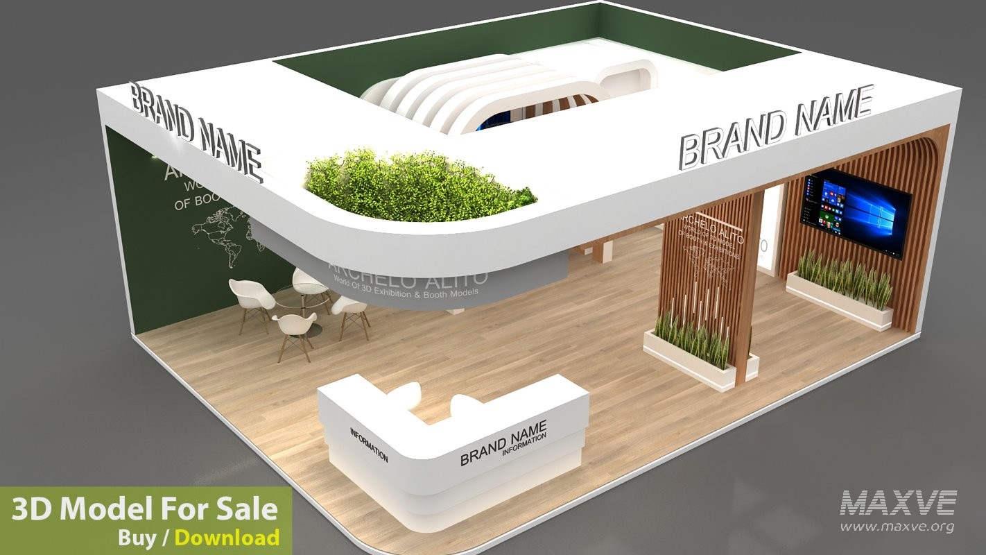 exhibition minimal 3d model - Image 1