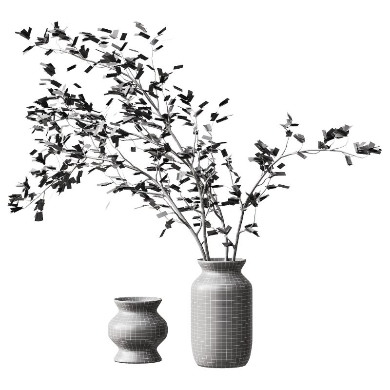 Flowering branch in a vase 01 - Image 1