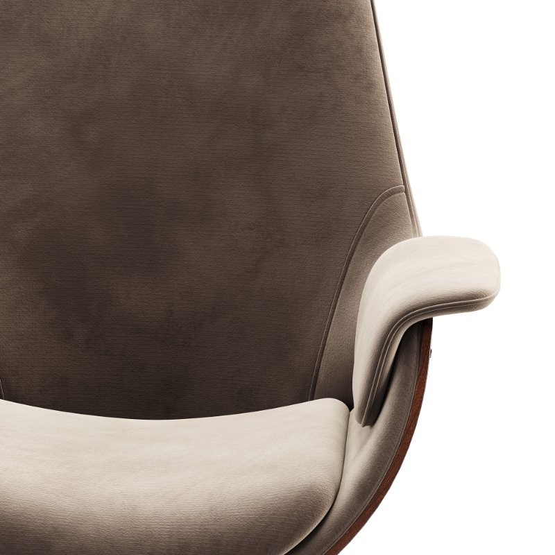 Gray Leather Modern Home Office Chair - Image 6