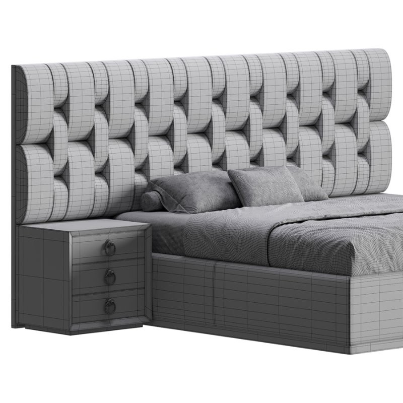 Contemporary Black Wood Queen Bed - Image 12