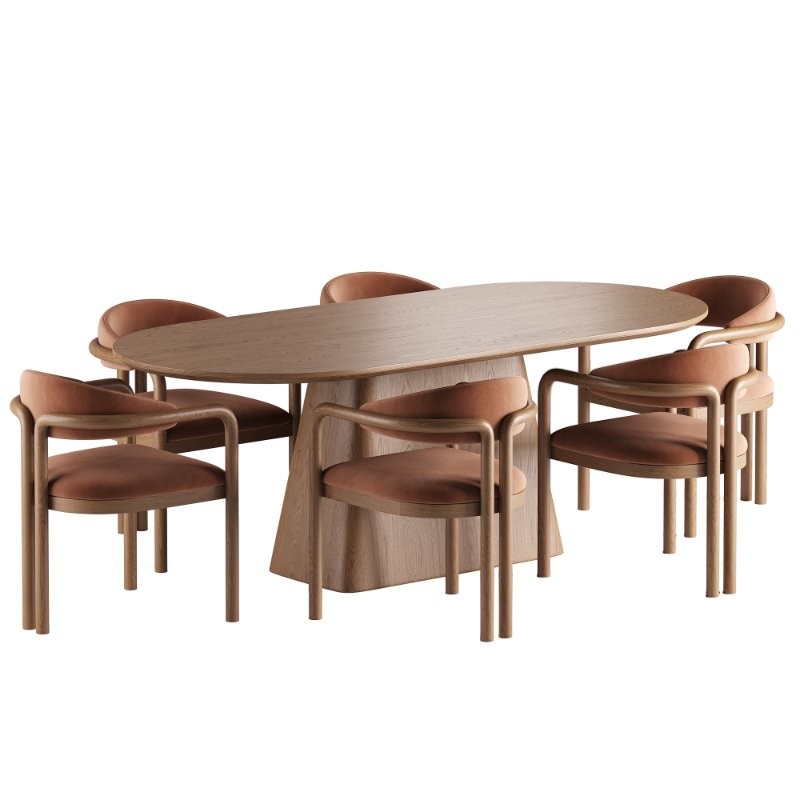 Palermo Fabric Dining Chair and Thorsten Dining Table - Image 5