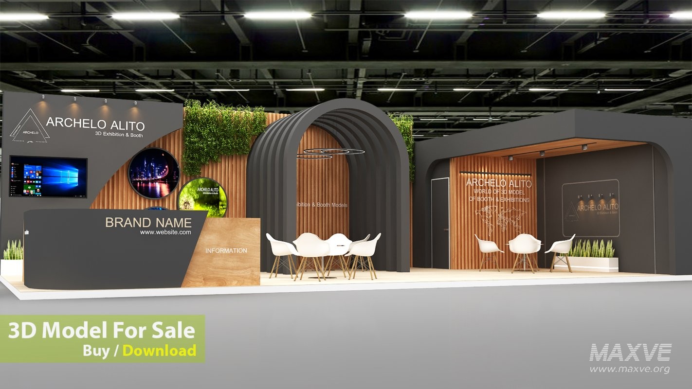 exhibition 3d model minimal - Image 3