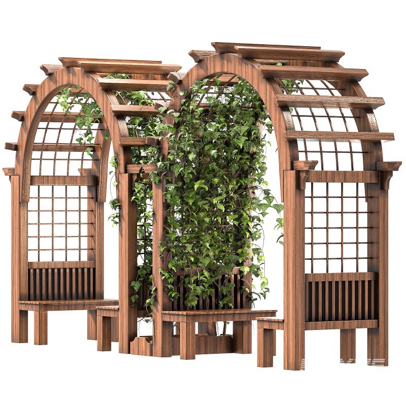 Wooden Garden Arbor 02 - Image 1