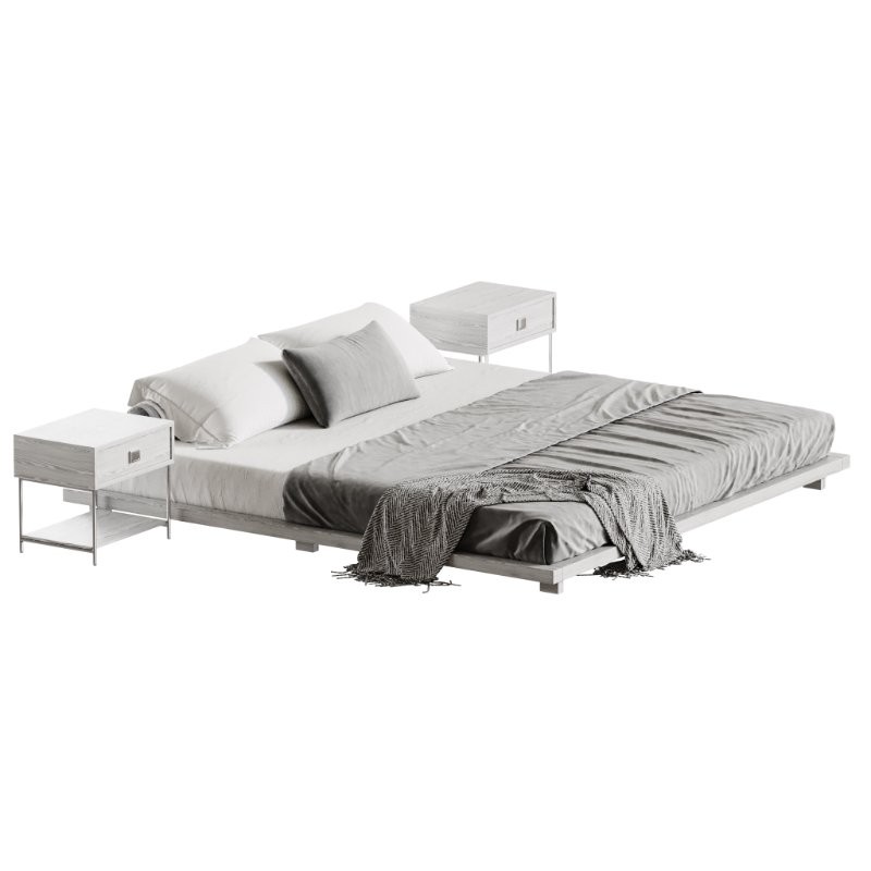 Japanese Style King Low Bed - Image 5