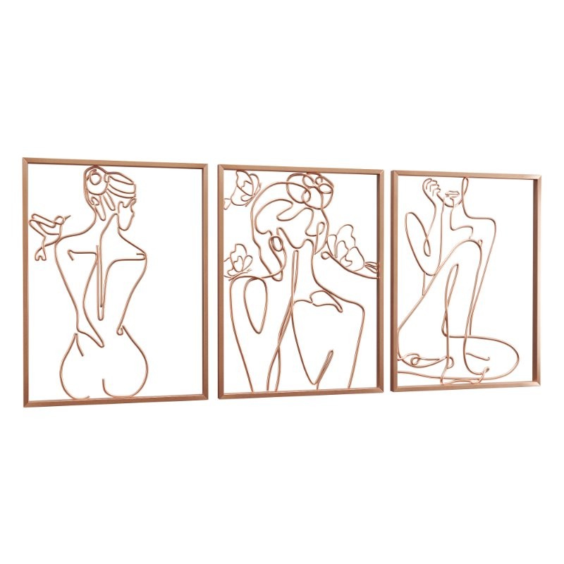 Minimalist_Metal_Line_Art_Woman - Image 6