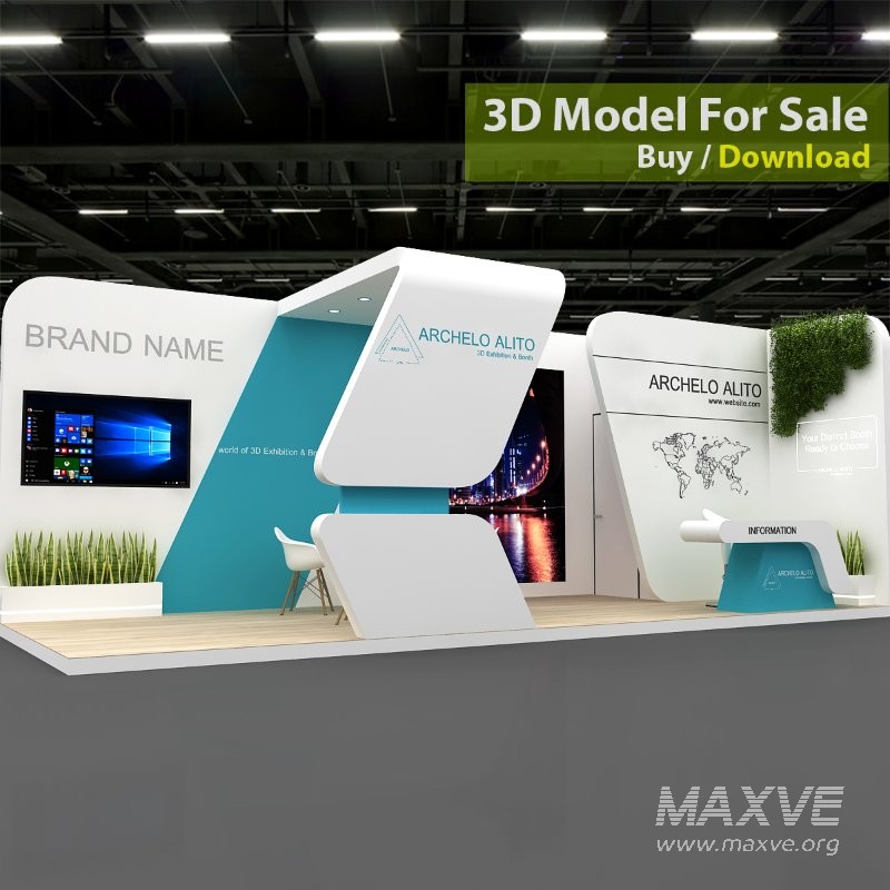 3d model exhibition minimal - Image 5