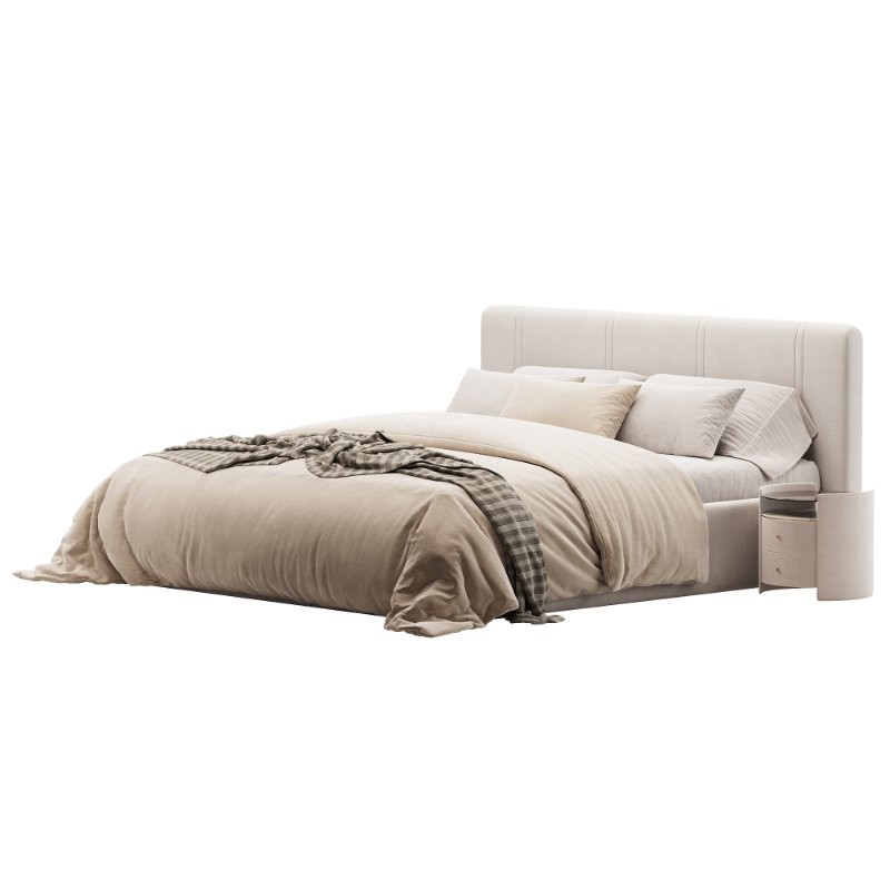 White eco leather bed - Image 4