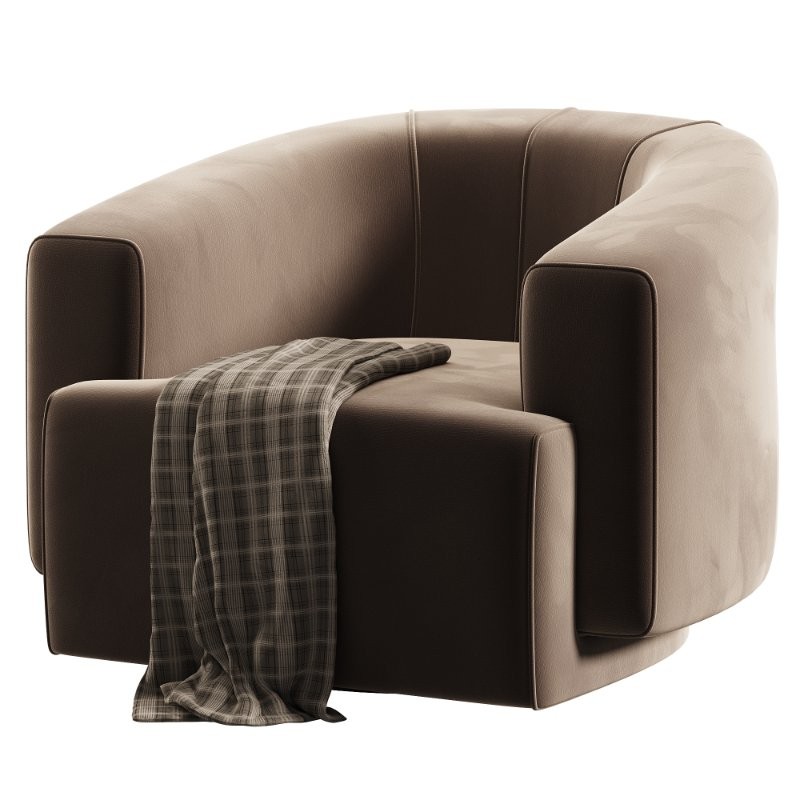 Hamlin Nubuck Leather Swivel Chair - Image 4