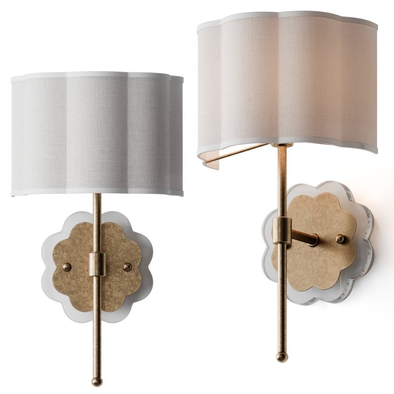 Scalloped Daisy Shade Sconce - Image 4