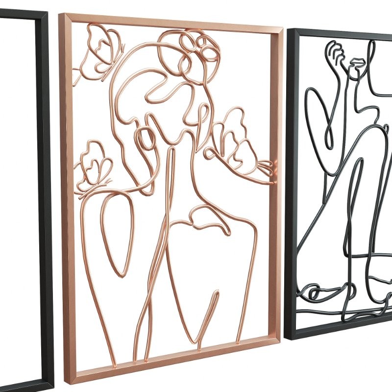 Minimalist_Metal_Line_Art_Woman - Image 7