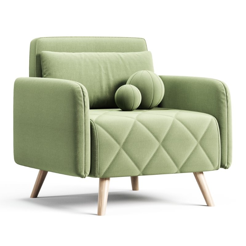 Fotoliu pat Kusken Velvet Yellow - Image 2