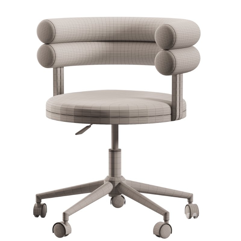 Ponty light gray office chair - Image 7
