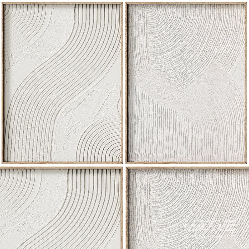 Decorative 3D Art Relief Panel 142 Set - Image 1