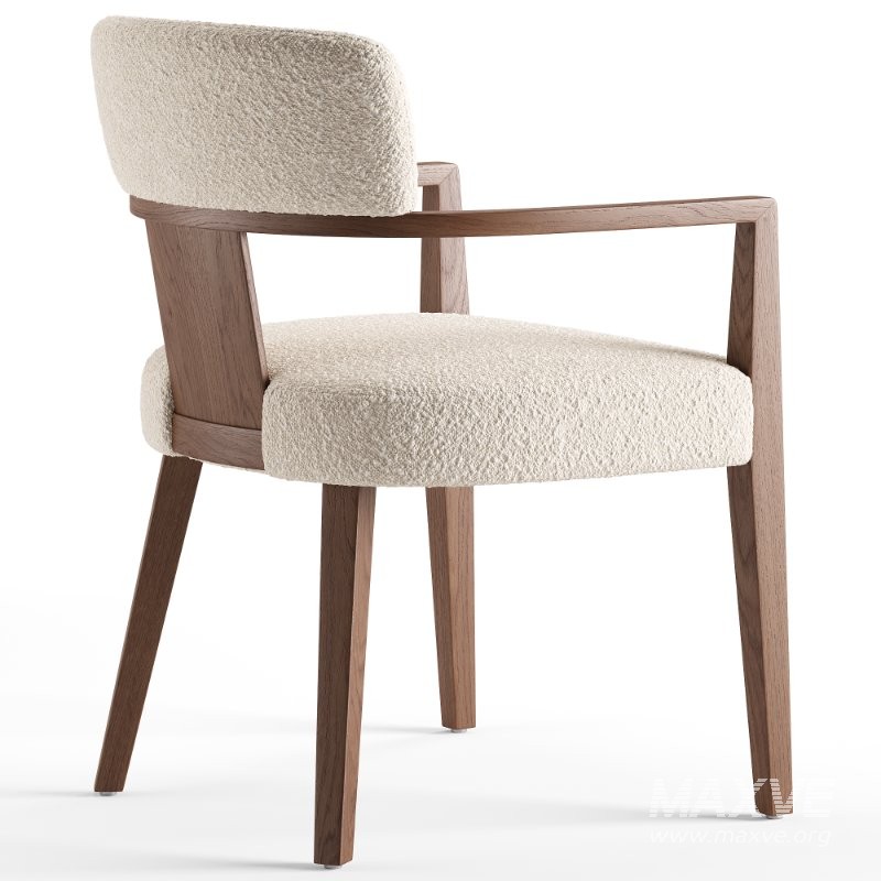 Lila Soft Beige Fabric Dining Chair - Image 5