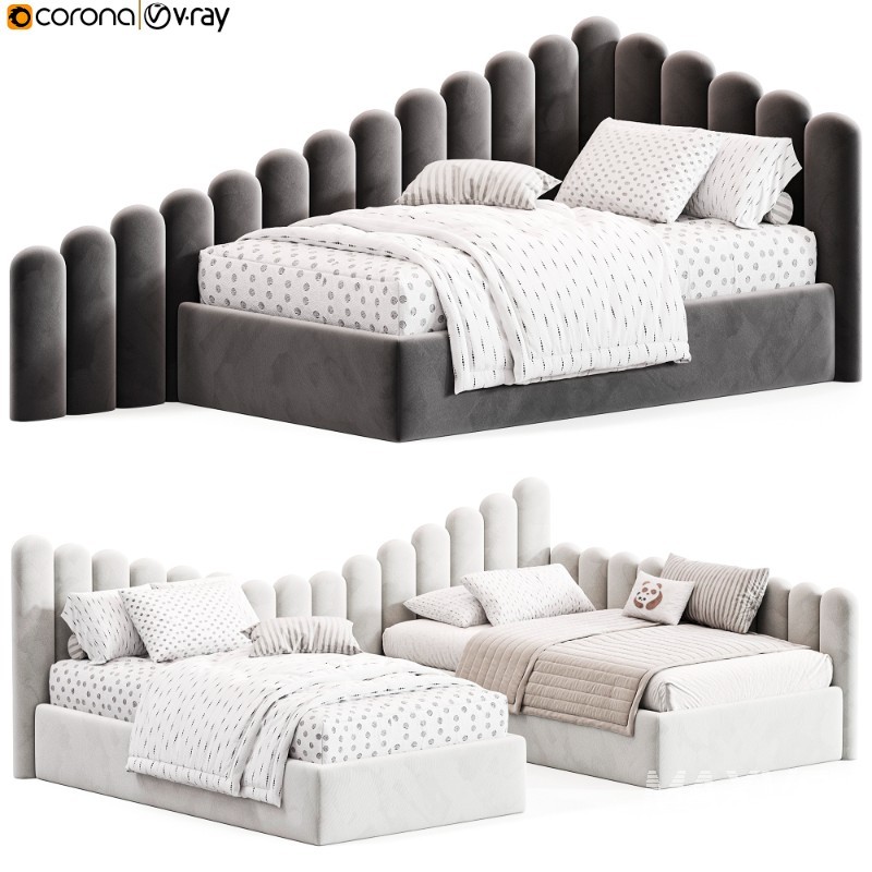 Corner bed Savoyardi kids backrest ladder By Sensorsleep - Image 1